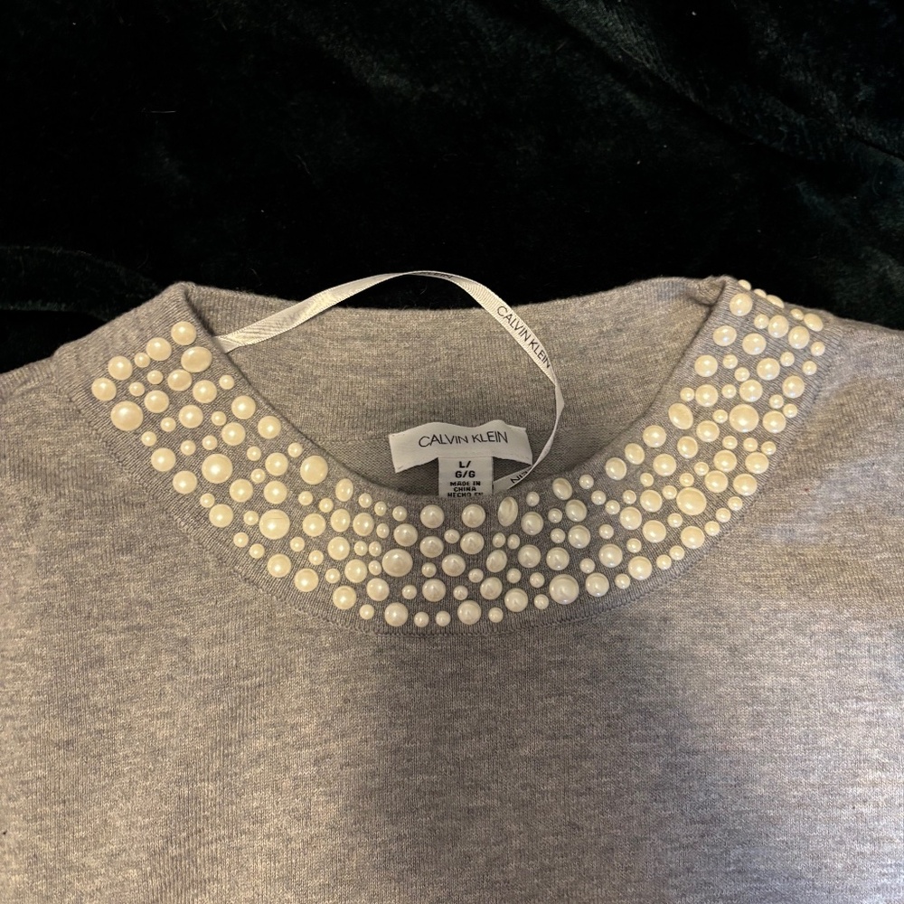 Calvin Klein pearl neck sweater - large
